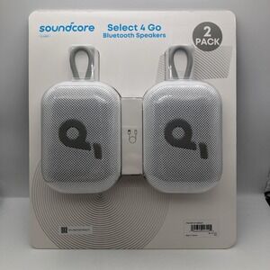 New Soundcore Select 4 Go Bluetooth Speakers White (2-pack Bundle) by Anker